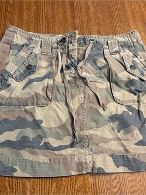 J. Crew women’s  Men's Camo Cargo Skirt in Olive Green and Khaki